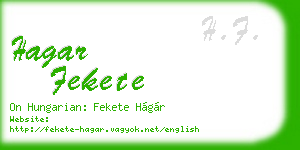 hagar fekete business card
